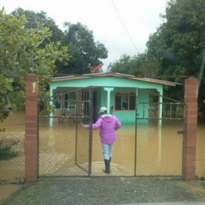 El personal de Minera Cerro Quema ayudó aportando datos para un levantamiento preliminar de afectaciones producto de la inundación. 